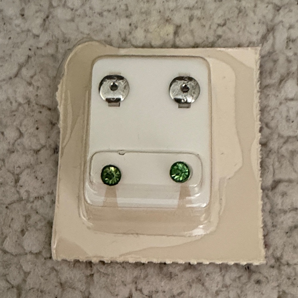 Green Stud Earrings